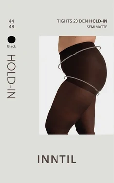 Tights, 20 Den Hold-in, Black, 44-48