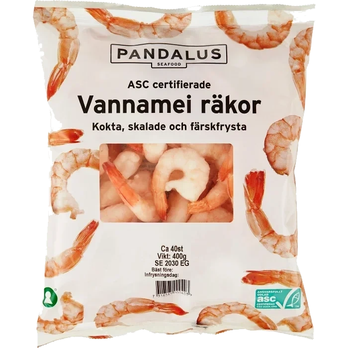Vannamei räkor 400g Pandalus