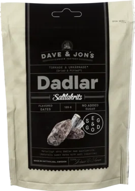 Dadlar Saltlakrits 125g Dave & Jon's
