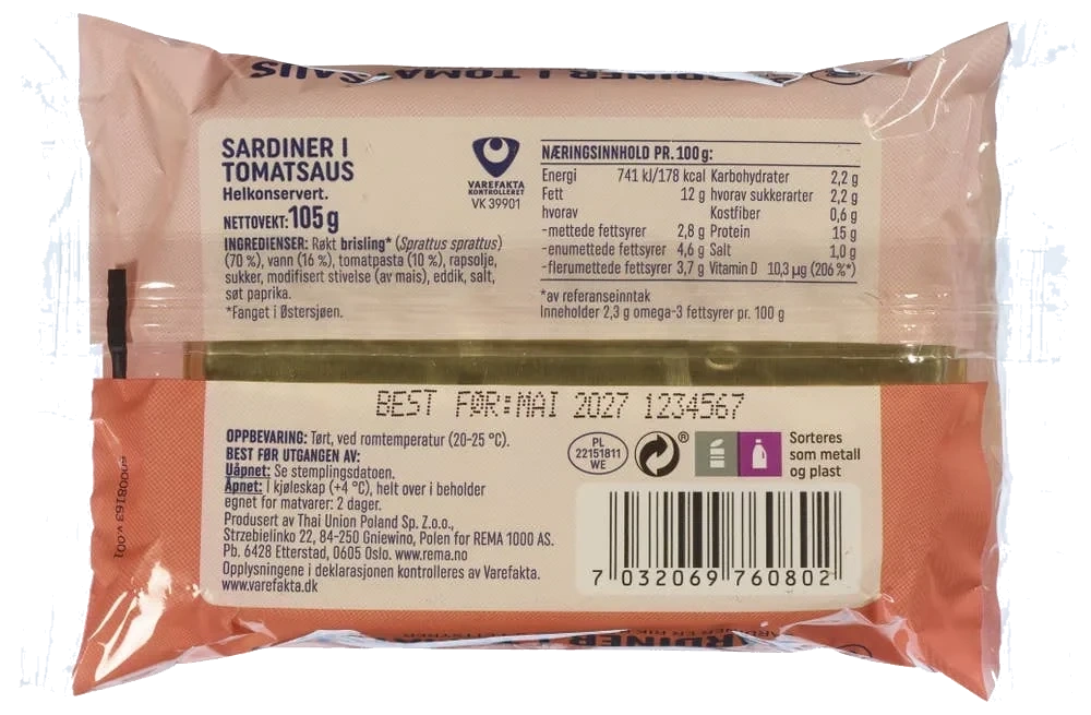 Sardiner i tomatsaus