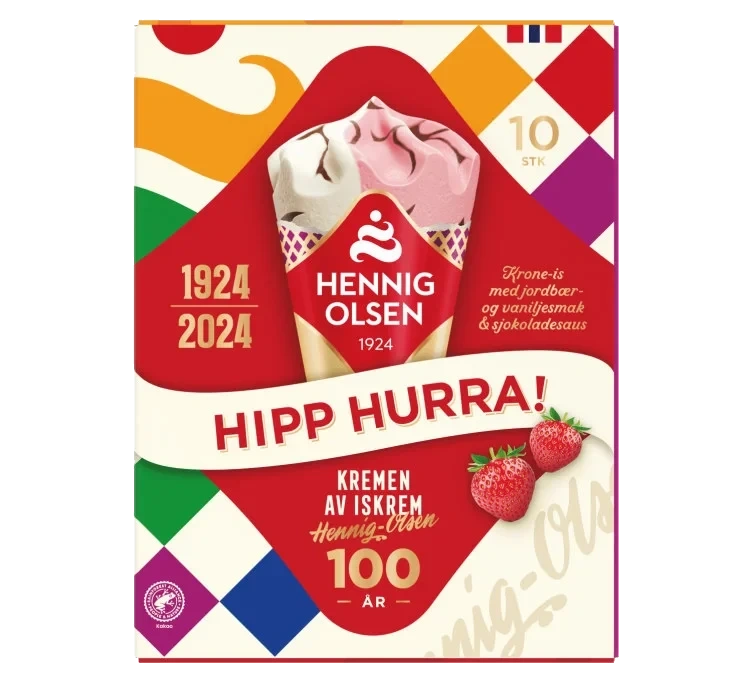 Krone-Is Hipp Hurra 10stk Hennig-Olsen Is