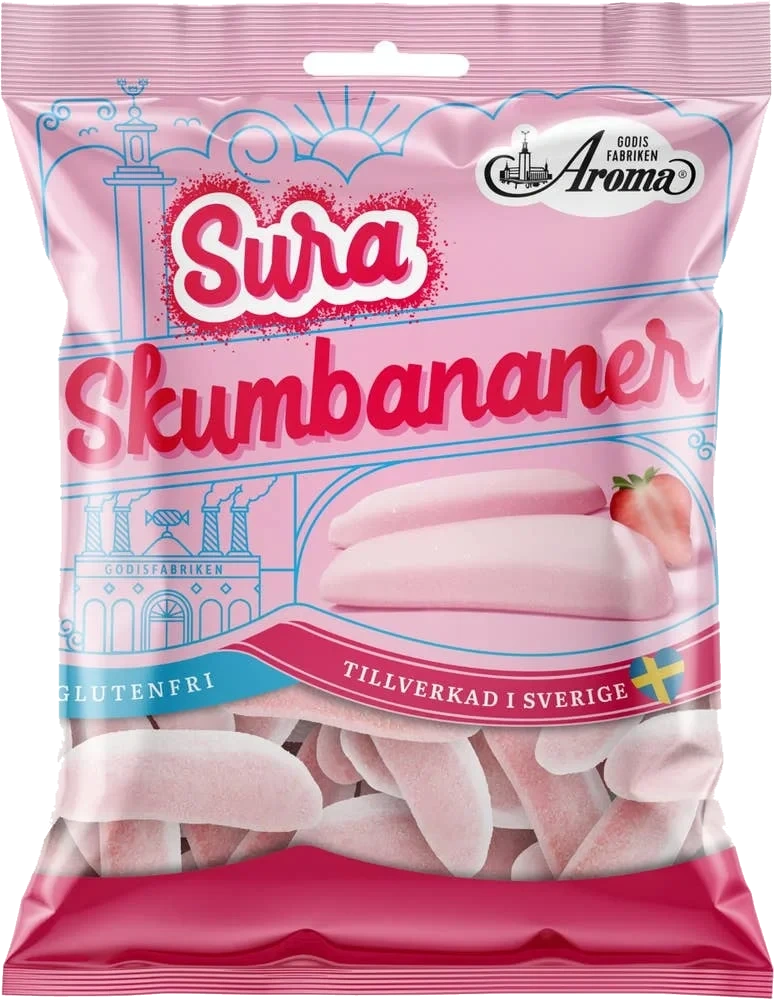 Sura Skumbananer Jordgubb