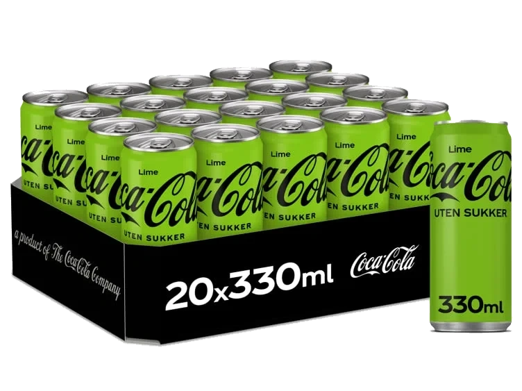 Coca-Cola u/Sukker Lime boks