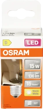 Led Lyspære cl P 15 E27 Klar