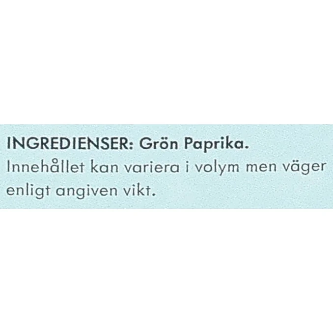 Paprika Grön