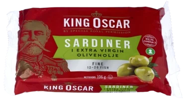 Sardiner i Olivenolje 106g King Oscar