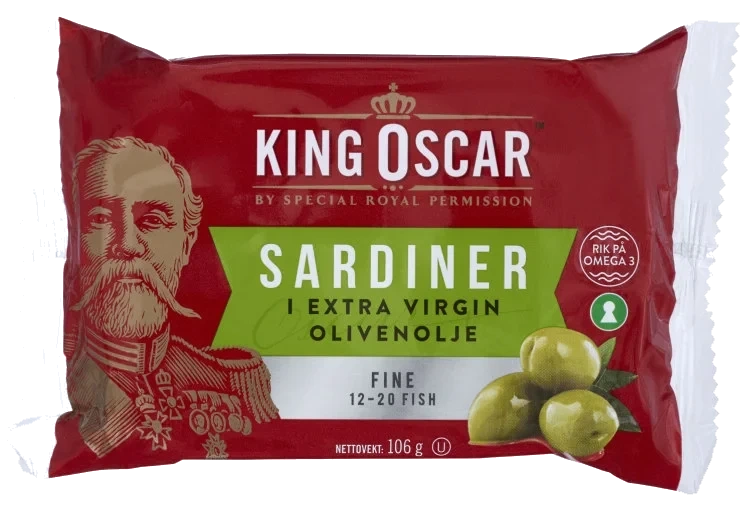 Sardiner i Olivenolje 106g King Oscar