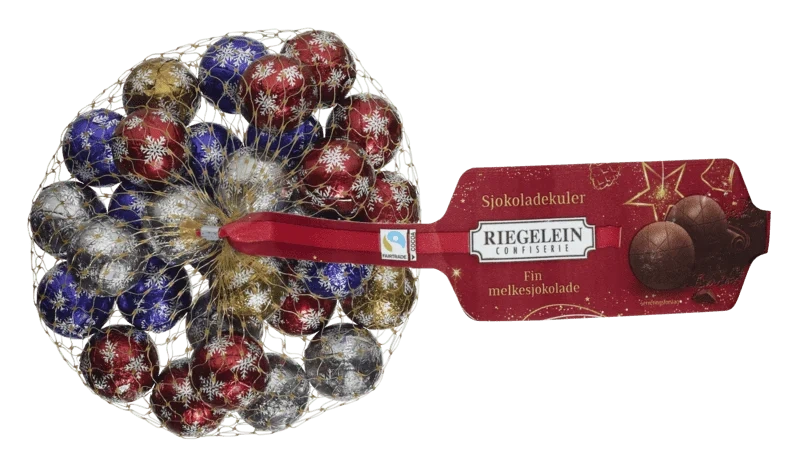 Melkesjokoladekuler Julenett 200g Riegelein