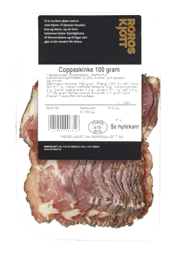 Coppaskinke 100g Røroskjøtt
