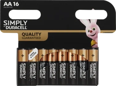 Duracell Simply Aa Alkalisk Batteri 16pk