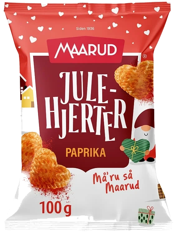 Julehjerter Paprika 100g Maarud