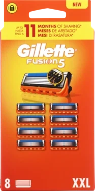 Barberblader Fusion5 Large Pack 8stk Gillette