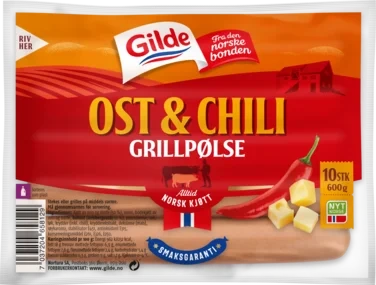 Grillpølse Ost&Chili 600g Enh