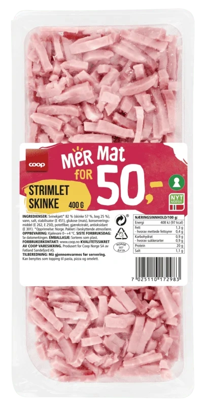Coop Strimlet Skinke 400g