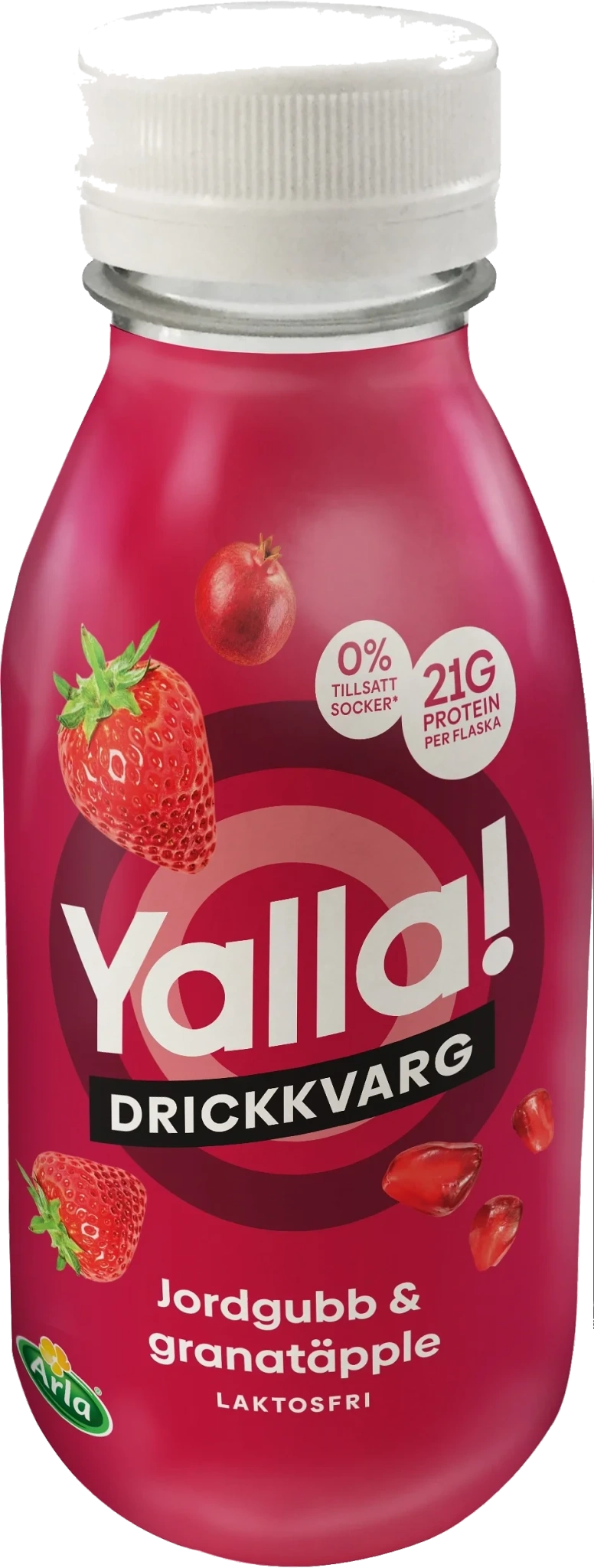 Yalla drickkvarg jordgubb / granatäpple 350 ml