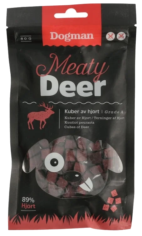 Meaty Kuber av Hjort 80g