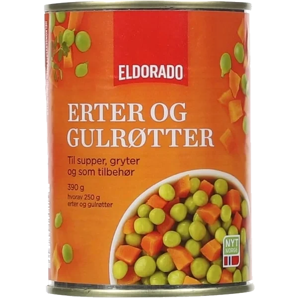 Erter&gulrøtter 410g Eldorado