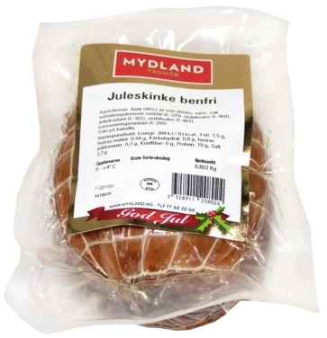 Juleskinke Kokt Benfri Mydland