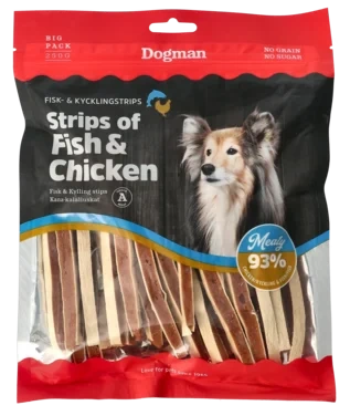 Strips Of Fish & Chicken 250g Dogman