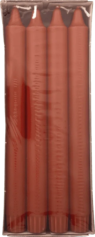Moda Kronelys Stearin Terracotta 24cm 8pk