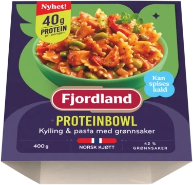 Fjordland Proteinbowl Kylling & Pasta med Grønnsaker 400g