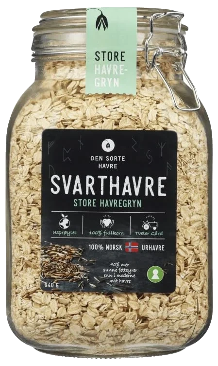 Svarthavregryn Store 940g Den Sorte Havre