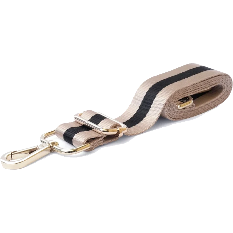 Ceannis Shoulder Strap in Black/Sand Webbing (Gold)