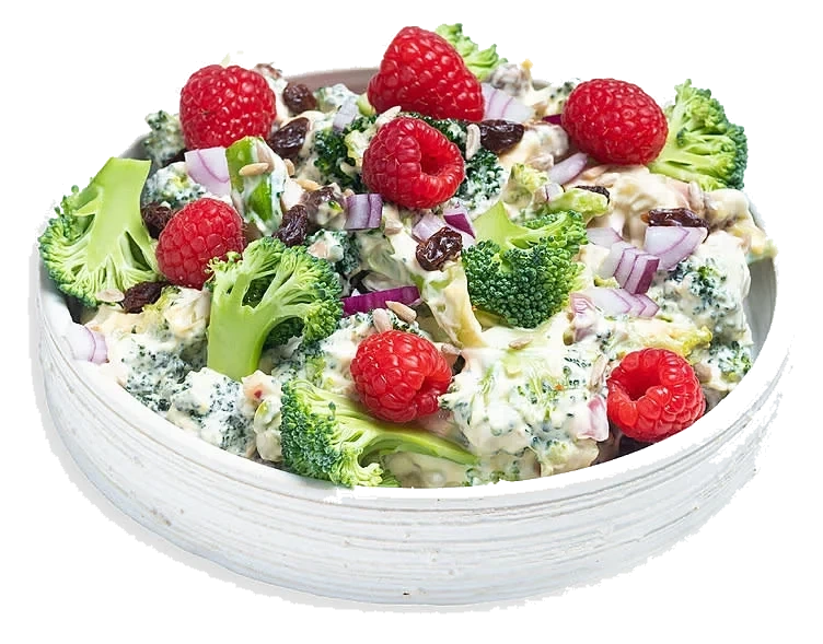 Brokkolisalat m/Bringebær pr Kg