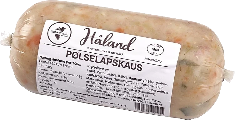 Pølselapskaus 800g Håland Kjøtt