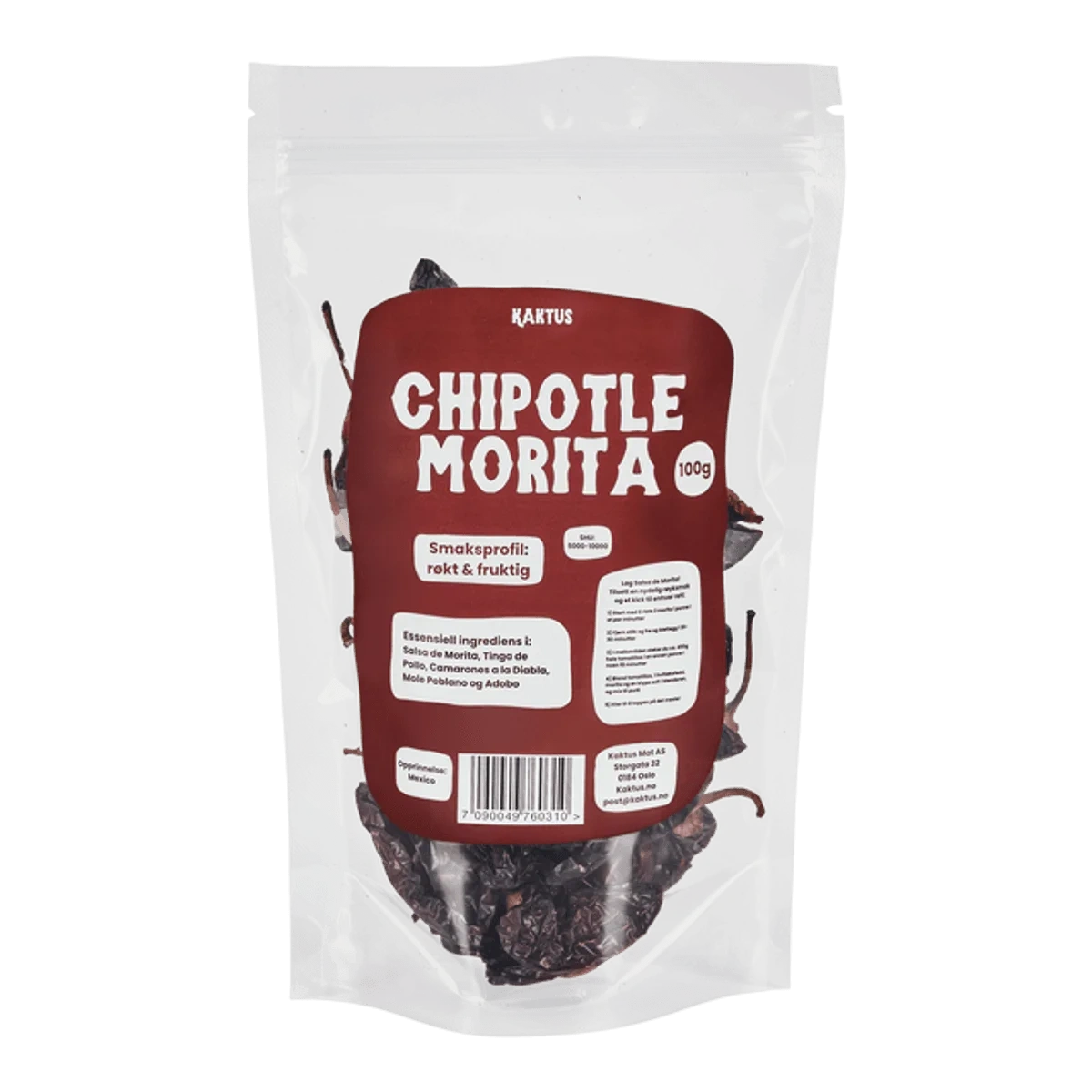 Kaktus Chipotle Morita Chili Tørket 100g