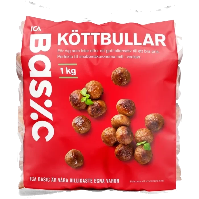 Köttbullar 1kg ICA Basic