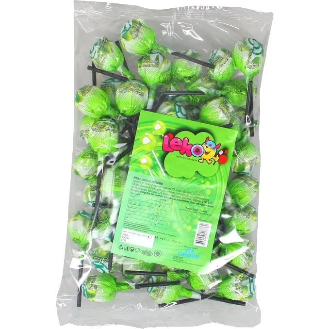 Äpple Klubbor Tuggummi 48-pack