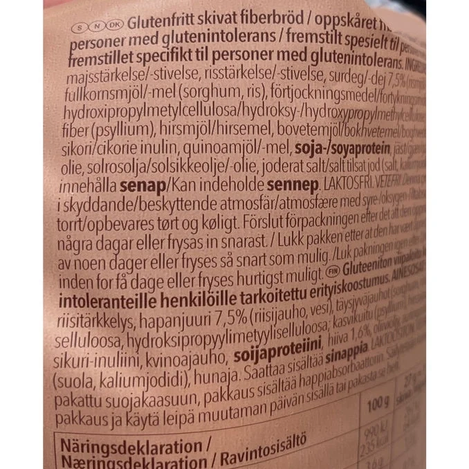 Fiberbröd Glutenfritt