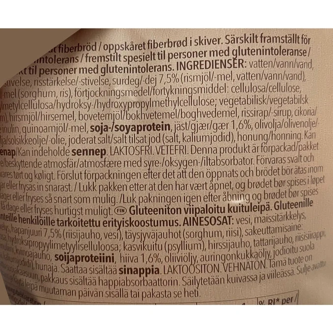 Fiberbröd Glutenfritt