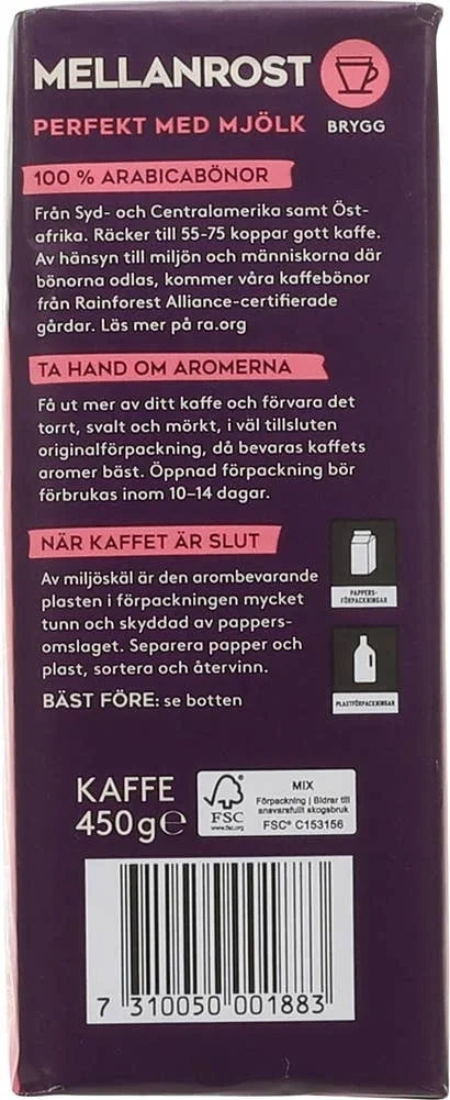 Mellanrost filtermalt