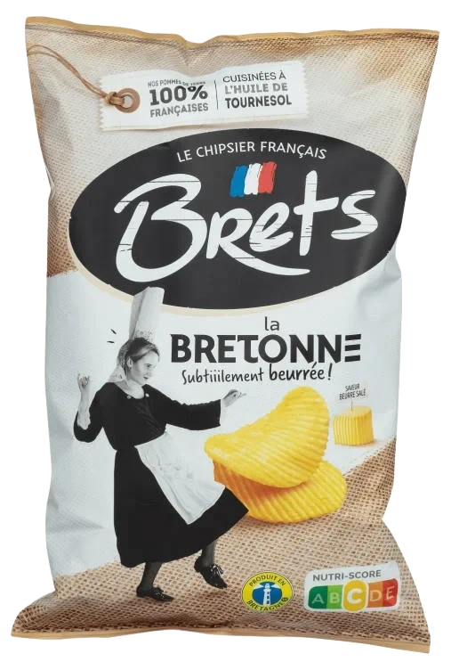 Brets Potetchips Riflet m/Smør&Salt 125g