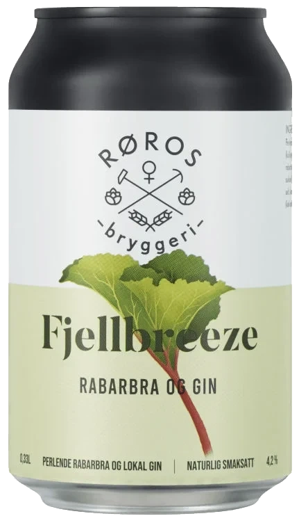 Fjellbreeze Rabarbra 0,33l boks Røros Bryggeri