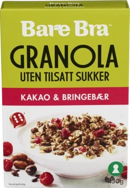 Bare Bra Granola Kakao Bringebær 430g