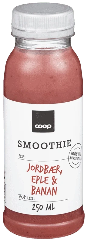 Coop Smoothie Jordbær,Eple & Banan 250ml