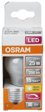 Lyspære Led Cl P 25 Matt E27 Dim Osram