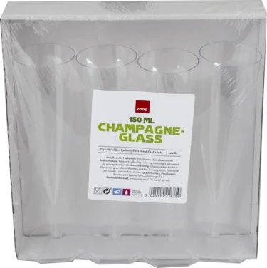 Champagneglass 4stk Coop