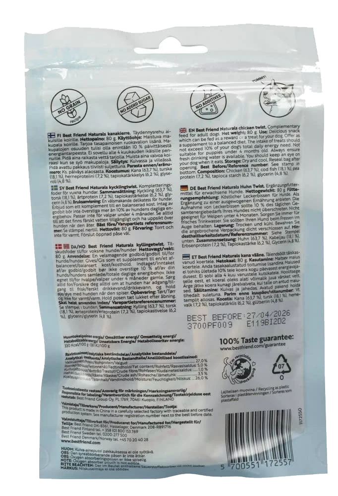 Kyllingtwist hundesnacks