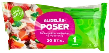 Glidelåspose 1l 20stk Coop