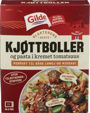 Kjøttboller & Pasta i Tomatsaus 500g Enh