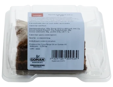 Coop Sjokoladekake 2pk 250g