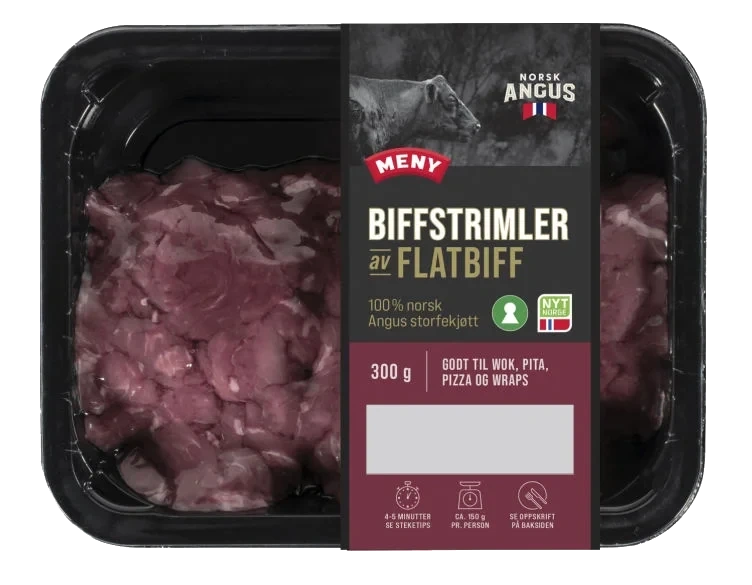 Storfe Angus Biffstrimler 300g Meny