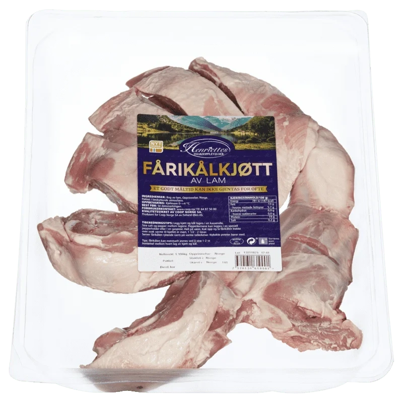 Henriettes Lam Fårikålkjøtt av Bog ca 1,6kg