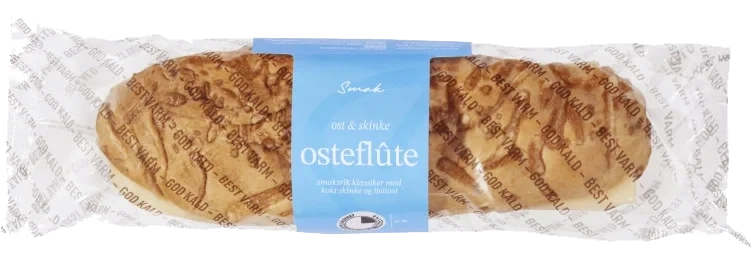 Osteflute Ost og Skinke 180g Smak