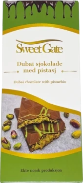 Dubai Sjokolade med Pistasj 80g X 24stk