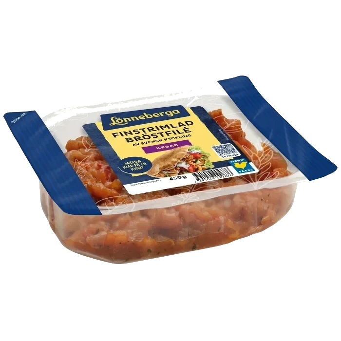 Kycklingbröstfilé Färsk Kebab Finstrimlad 450g Lönneberga